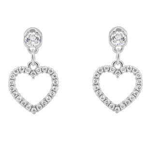 GIVA 925 Silver Charming Heart Drop Earrings | Valentine Gift for Girlfriend Wife Women & Girls